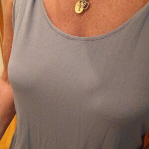 NWT Dinah Lee blue grey long dress XL